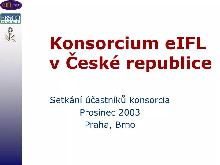 konsorcium eifl v esk republice