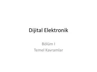 dijital elektronik
