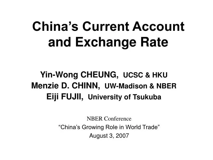 china s current account and exchange rate