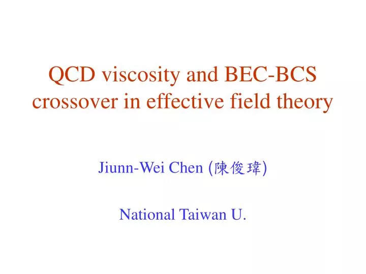 qcd viscosity and bec bcs crossover in effective field theory
