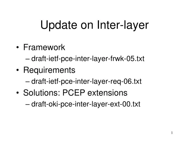 update on inter layer