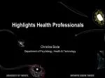 Highlights Health Professionals - slide 1