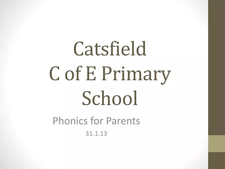 catsfield c of e primary school