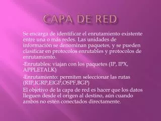 capa de red