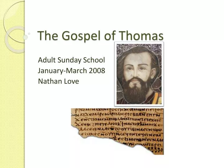 the gospel of thomas