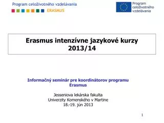 erasmus intenz vne jazykov kurzy 2013 14