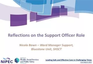 Reflections on the Support Officer Role