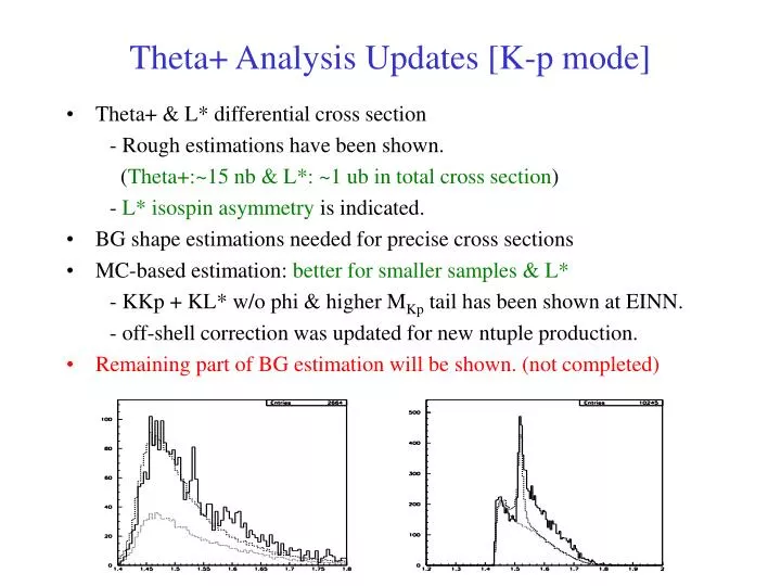 theta analysis updates k p mode