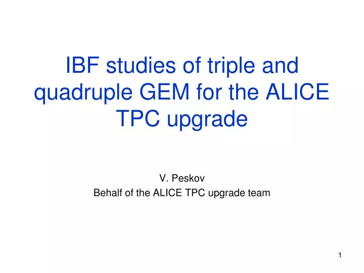 ibf studies of triple and quadruple gem for the alice tpc upgrade