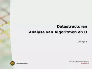datastructuren analyse van algoritmen en o