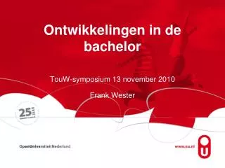 ontwikkelingen in de bachelor
