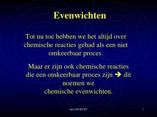evenwichten