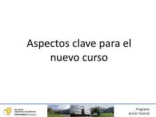 aspectos clave para el nuevo curso