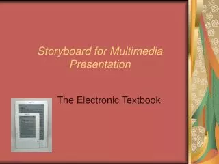 Storyboard for Multimedia Presentation