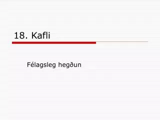 18 kafli