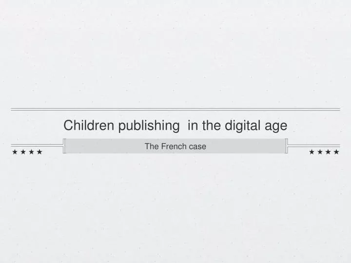children publishing in the digital age