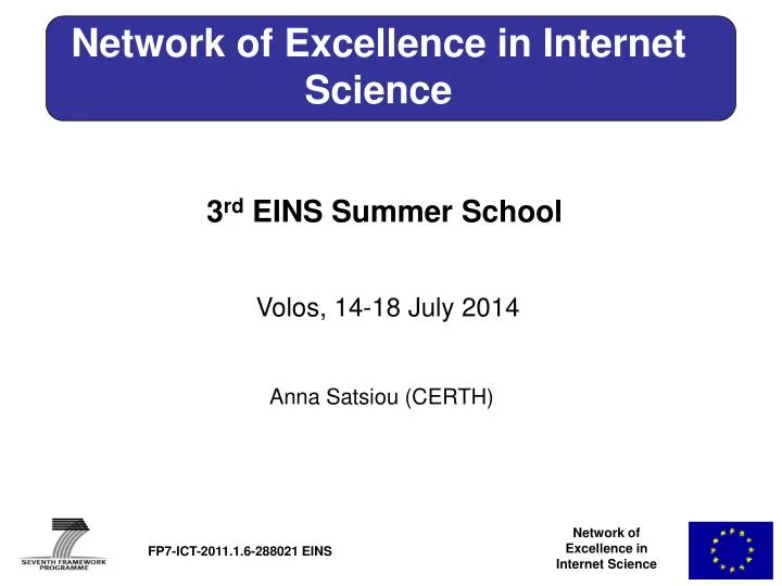 network of excellence in internet science