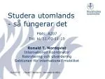 Studera utomlands - så fungerar det - slide 1