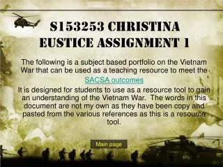 S153253 Christina Eustice Assignment 1