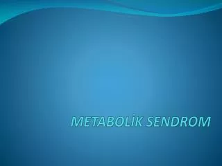 metabol k sendrom