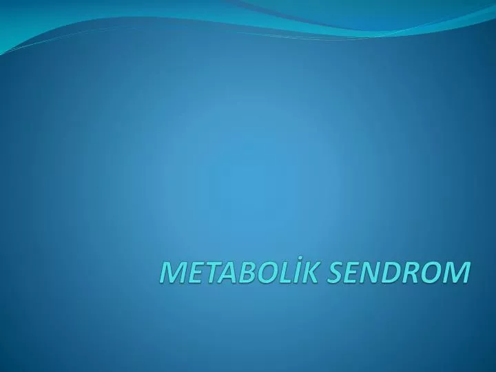 metabol k sendrom