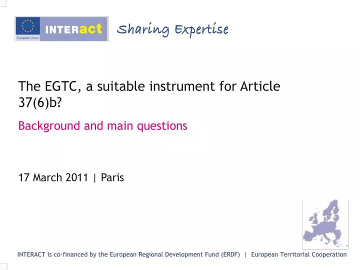 the egtc a suitable instrument for article 37 6 b