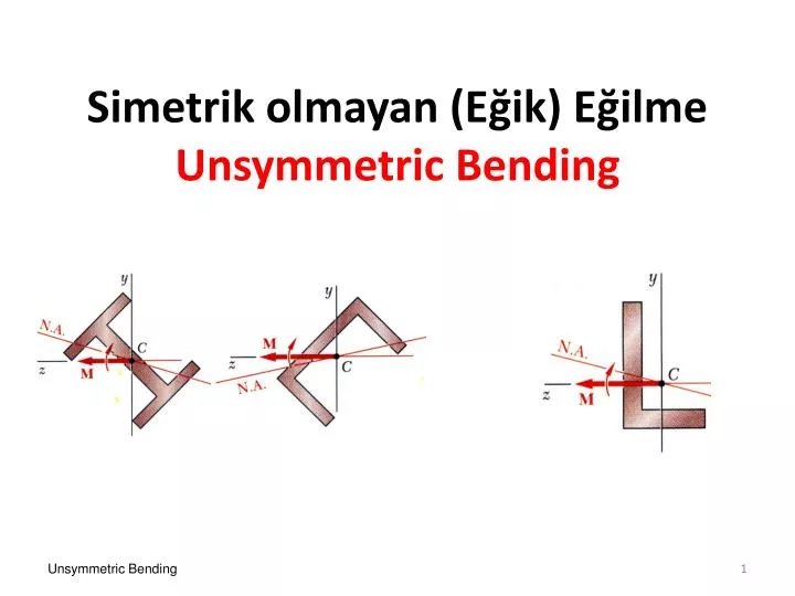 simetrik olmayan e ik e ilme unsymmetric bending