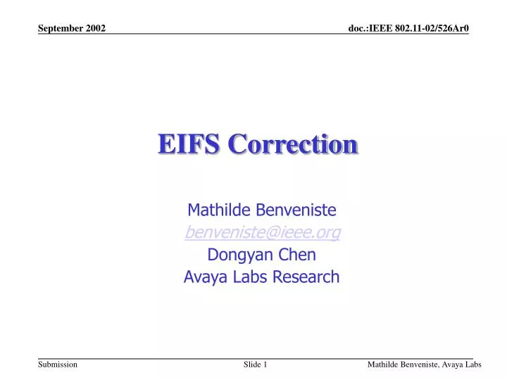 eifs correction