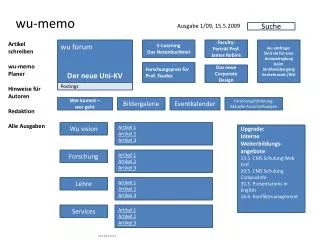 wu memo ausgabe 1 09 15 5 2009