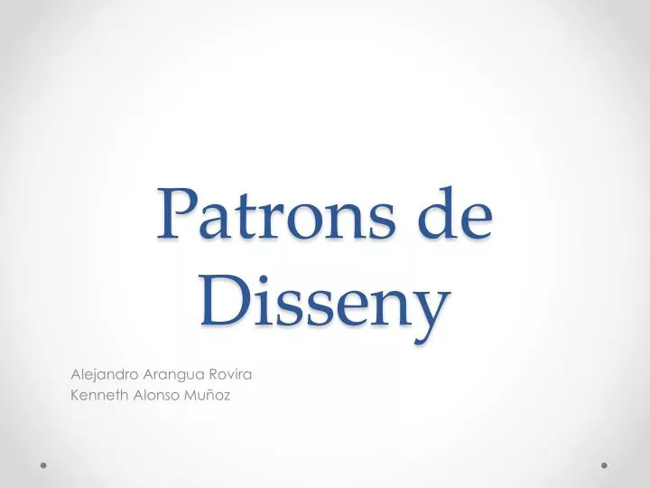 patrons de disseny