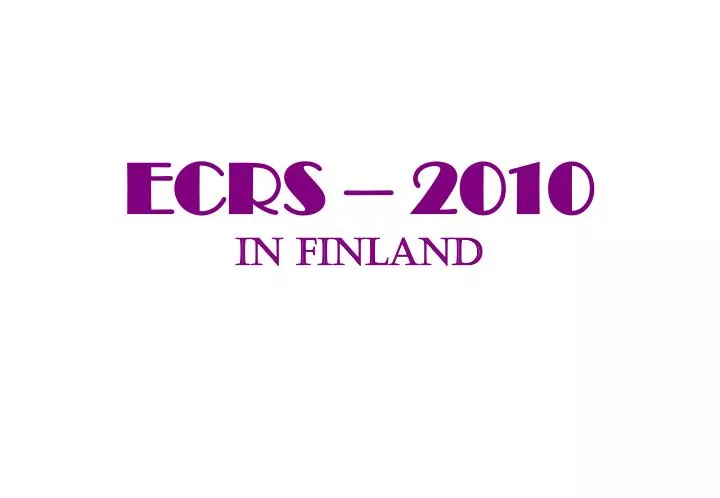ecrs 2010 in finland