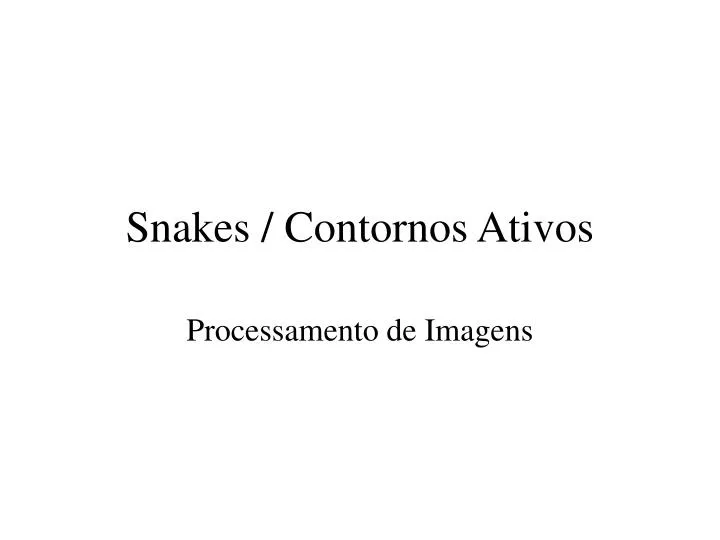 snakes contornos ativos