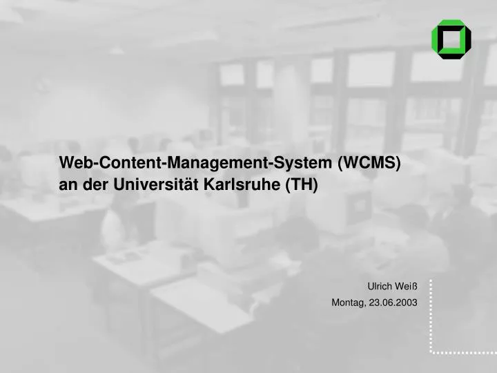 web content management system wcms an der universit t karlsruhe th