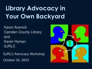 Karen Avenick Camden County Library and Karen Hyman SJRLC
