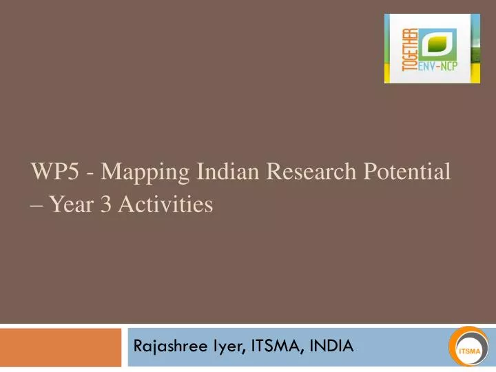 wp5 mapping indian research potential year 3 activities