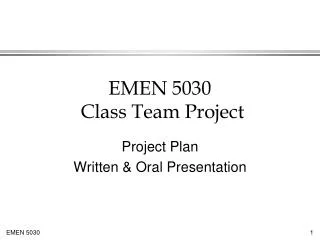 EMEN 5030 Class Team Project