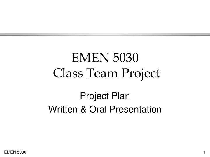 emen 5030 class team project