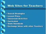 Web Sites for Teachers