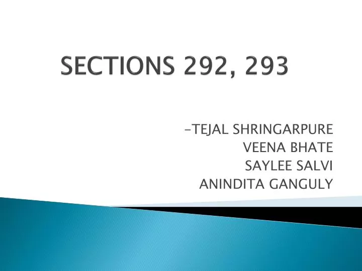 sections 292 293