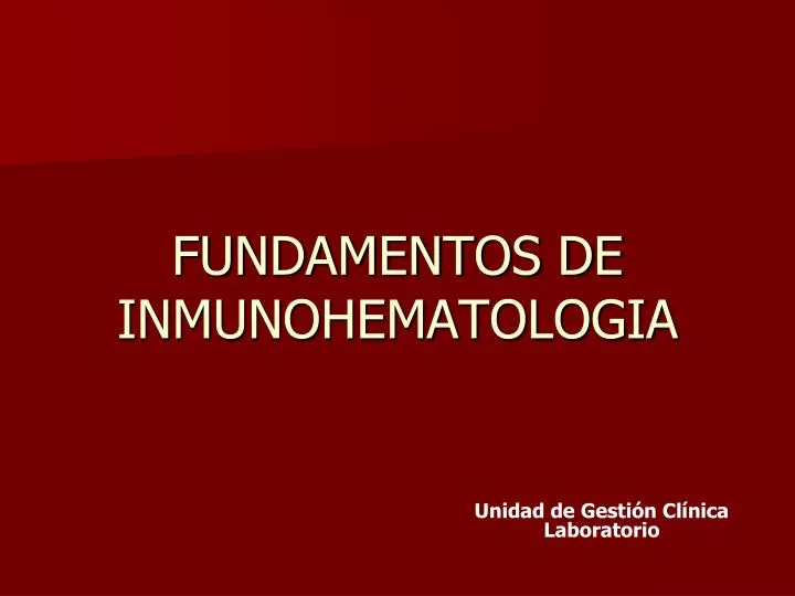 fundamentos de inmunohematologia