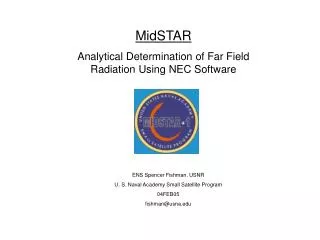 MidSTAR Analytical Determination of Far Field Radiation Using NEC Software