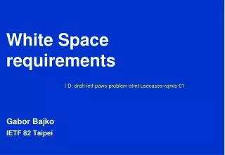 White Space requirements
