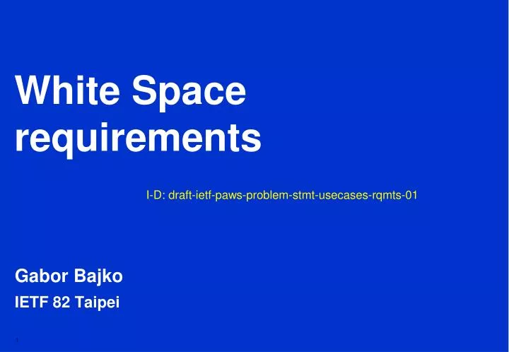 white space requirements