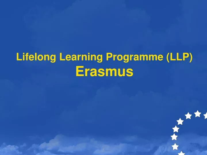 lifelong learning programme llp erasmus