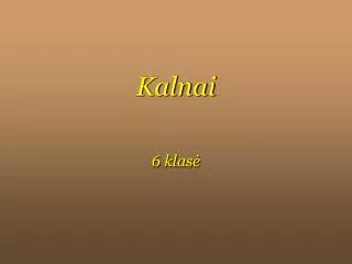 kalnai
