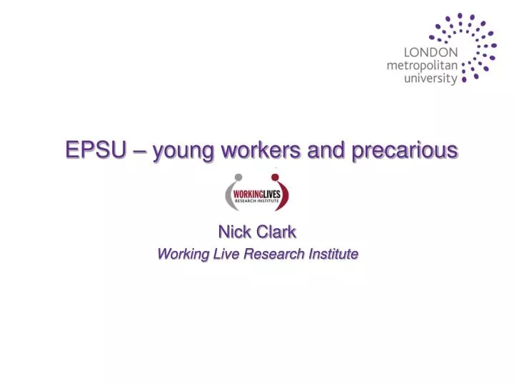 epsu young workers and precarious work