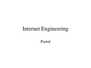 Internet Engineering