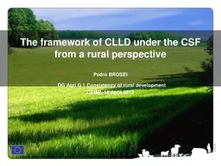 Community-led local development (CLLD) in the new framework