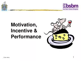 Motivation, Incentive &amp; Performance