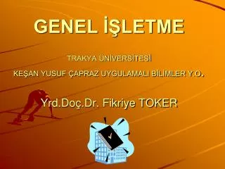 genel letme trakya n vers tes ke an yusuf apraz uygulamali b l mler y o yrd do dr fikriye toker